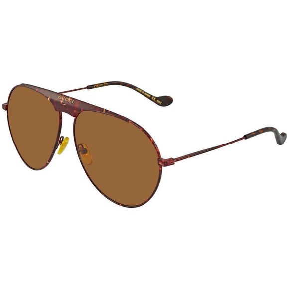 NEW Gucci Brown Aviator Men's Sunglasses - Picture 1 of 4